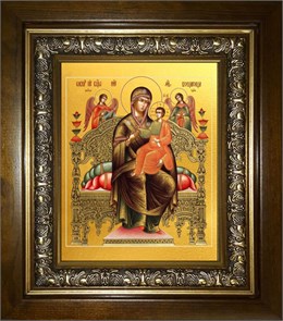 Всецарица икона Божией Матери 18х24 в киоте 24х30 km_25_1541