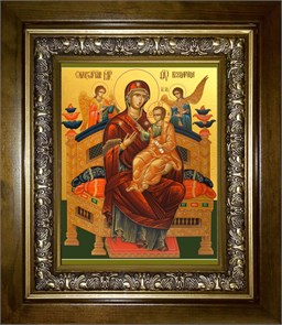 Всецарица икона Божией Матери 18х24 в киоте 24х30 km_25_1548