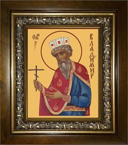 Владимир равноапостольный, Великий князь 18х24 в киоте 24х30 km_25_1625