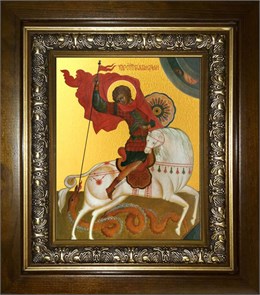 Чудо Георгия о змие 18х24 в киоте 24х30 km_25_1814