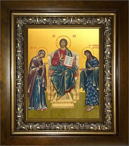 Деисус, Спас на престоле 18х24 в киоте 24х30 km_25_2142