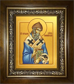 Спиридон Тримифунтский святитель 18х24 в киоте 24х30 km_25_2307