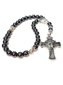 {{photo.Alt || photo.Description || 'Четки дизайнерские православные с авторским крестом "Иисус, "Спаси и Сохрани" (гематит)'}}