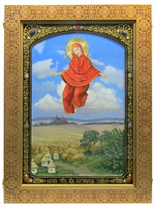 {{photo.Alt || photo.Description || 'Живописная икона Образ Божией Матери "Спорительница хлебов" на кипарисе в березовом киоте'}}