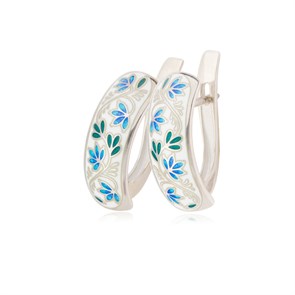 {{photo.Alt || photo.Description || 'Серьги-полукольца серебряные «Барбарис», бело-синие'}}