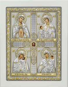 Четырехчастная Икона «Материнство» SIL010