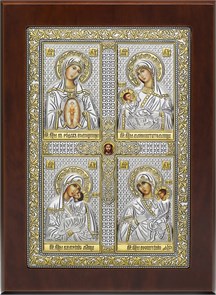 Четырехчастная Икона «Материнство» SIL012