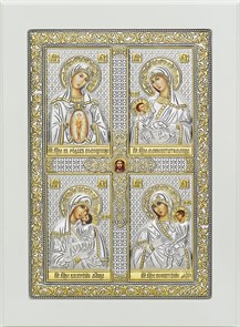 Четырехчастная Икона «Материнство» SIL013