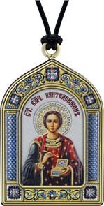 Подвесная Икона Святого Целителя Пантелеимона SIL018