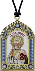 Подвесная Икона Святителя Николая Чудотворца SIL021