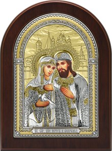 Икона Святых Петра И Февронии SIL052
