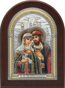 Икона Святых Петра И Февронии SIL055