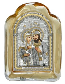 Икона Святых Петра И Февронии SIL056