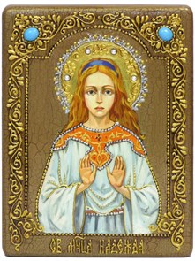 {{photo.Alt || photo.Description || 'Подарочная икона "Святая мученица Надежда Римская" на черном дубе'}}