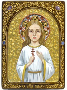 {{photo.Alt || photo.Description || 'Живописная икона "Святая мученица Любовь Римская" на кипарисе'}}