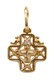 Крест серебряный позолоченный (красный) с фианитами 0.84 гр. 226329 - фото 10879