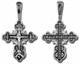 Крест серебрянный, Чернение (оксидирование), с корундами, Спаси и сохрани, коллекция "Санкт-Петербург", 1.72 гр. 226147