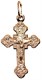 Крест серебряный позолоченный (красный) 1.31 гр. 226120