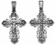 Крест серебряный черненый 2.25 гр. 226002