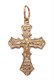 Крест серебряный позолоченный (красный) 1.58 гр. 225963
