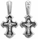 Крест серебряный черненый Покров Пресвятой Богородицы 2.73 гр. 225876