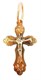 Крест серебряный позолоченный (красный) 1.4 гр. 225821