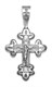 Крест серебрянный, Чернение (оксидирование), с корундами, Спаси и сохрани, коллекция "Липецк", 2.56 гр. 225725