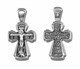 Крест серебрянный, Чернение (оксидирование), с корундами, Не отвержи мене от лица Твоего и Духа Твоего Свято, коллекция "Санкт-Петербург", 5.42 гр. 225490