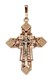 Крест серебрянный, Позолота красная 585*, с корундами, Глас, 2.95 гр. 225347