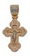 Крест серебрянный, Позолота красная 585*, с корундами, Глас, 3.55 гр. 225312