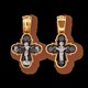 Крест серебрянный, Позолота желтая 999* Чернение (оксидирование), с корундами, Покров Пресвятой Богородицы, коллекция "Санкт-Петербург", 2.90 гр. 225209