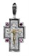 Крест серебро/золото, с корундами, Сергий Радонежский Св., Золотые купола, 5.45 гр. 224924