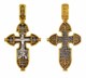 Крест серебрянный, Позолота желтая 999* Чернение (оксидирование), с корундами, Да воскреснет Бог..., коллекция "Санкт-Петербург", 9.90 гр. 224883