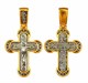 Крест серебрянный, Позолота желтая 999* Чернение (оксидирование), с корундами, Да воскреснет Бог..., коллекция "Санкт-Петербург", 11.09 гр. 224862