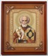 Киот 30х40 (рамка) с резными уголками изображение на пластике Николай Чудотворец пояс ХХС 224402