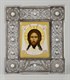 Икона именная деколь филигрань серебро Спас Нерукотворный 239212