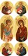 Икона храмовая 20х40 МДФ овальные (комплект 6 шт.) Царские врата иконописные 238977