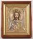 Икона фото в киоте 18х24 Спаситель золочёная багетный подрамник 238957 - фото 14953