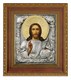 Икона живописная в киоте 24х30 черненое серебрение Спаситель 237052