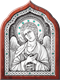 Икона Святой Ангел Хранитель серебряная на дереве 253516 - фото 16174