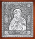 Икона Феодоровская Божья Матерь серебряная риза на дереве 253127 - фото 16393