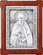 Икона Святой Сергий Радонежский серебряная на дереве 253098 - фото 17401