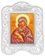 Икона Владимирская Божья Матерь ювелирная серебряная 241753