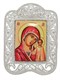 Икона Казанская Божия Матерь ювелирная серебряная 241911