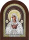 Икона серебряная Божией Матери Умиление на дереве с эмалью 243166 - фото 22767