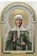 Подарочная икона серебряная Святая Матрона Московская на белом дереве 243678 - фото 24008