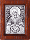 Икона Семистрельная Божья Матерь серебряная на дереве 253244