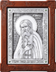 Икона Святой Серафим Саровский серебряная на дереве 253081 - фото 26588