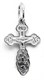 Крест православный серебряный с родием 1.75гр 252842