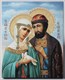 Икона на дереве 13х15 объёмная Петр и Феврония 238304